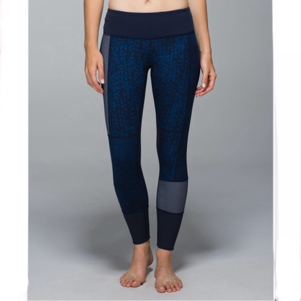 Lululemon Wunder Under Pant, Full On Luon (Sashiko) Special Edition Leggings, 4